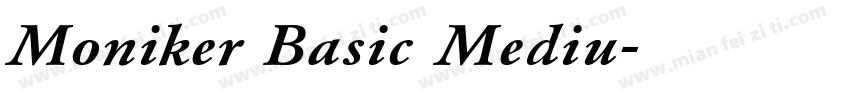 Moniker Basic Mediu字体转换